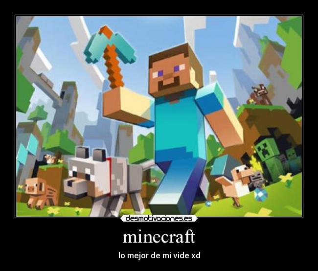 carteles minecraft desmotivaciones