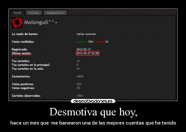 Desmotiva que hoy, -