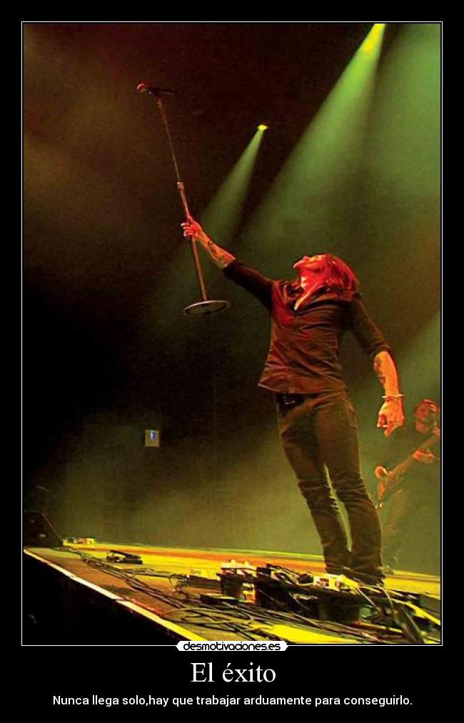El éxito - Nunca llega solo,hay que trabajar arduamente para conseguirlo.
