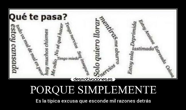 PORQUE SIMPLEMENTE - 