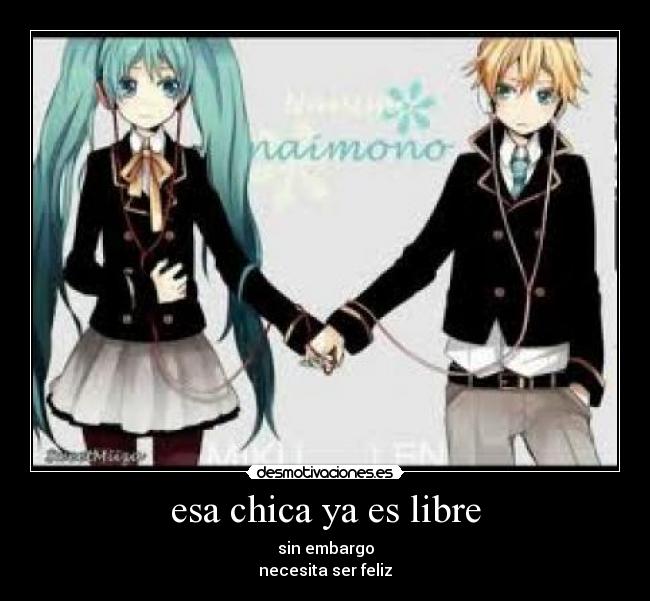 carteles miku hatsune len kagamine nanimonaimono desmotivaciones