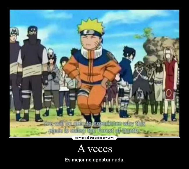 carteles anime naruto haciendo ridiculo enfrente todos examenes chunin jajaja pobre abby desmotivaciones