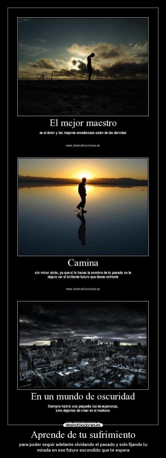 Aprende de tu sufrimiento -