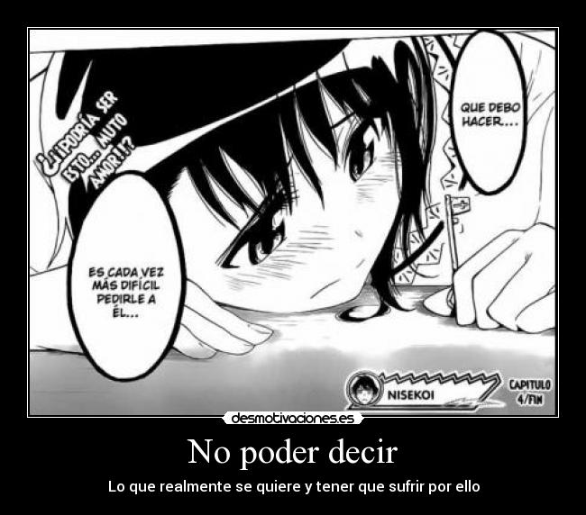 No poder decir -
