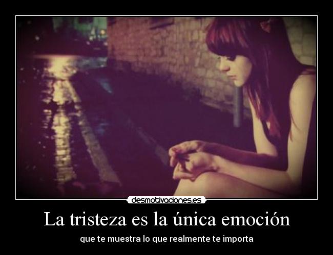 La tristeza es la única emoción - que te muestra lo que realmente te importa