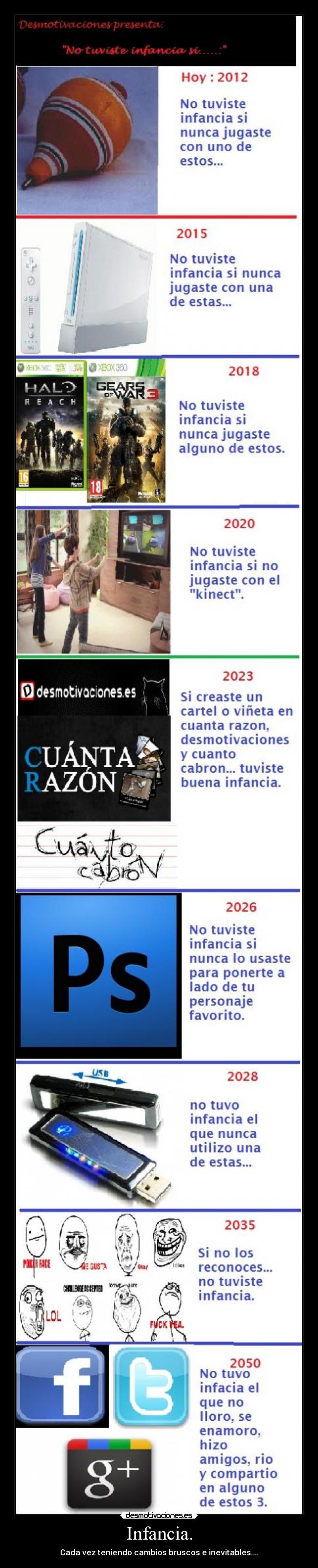 Infancia. - Cada vez teniendo cambios bruscos e inevitables....