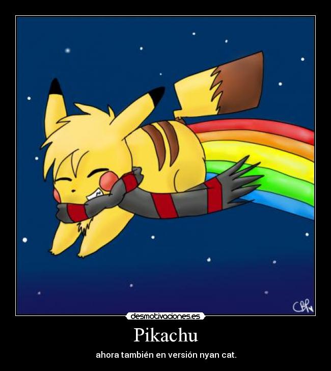 Pikachu - ahora también en versión nyan cat.
