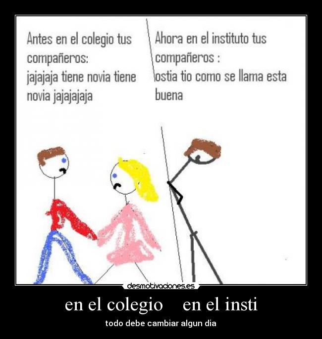 en el colegio en el insti -