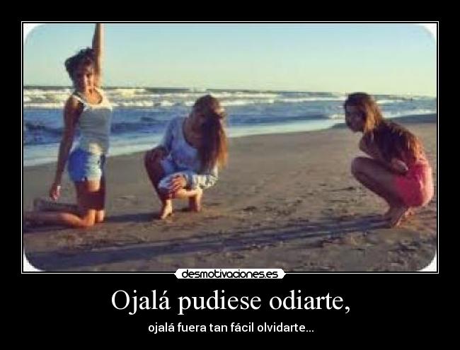 Ojalá pudiese odiarte, - 