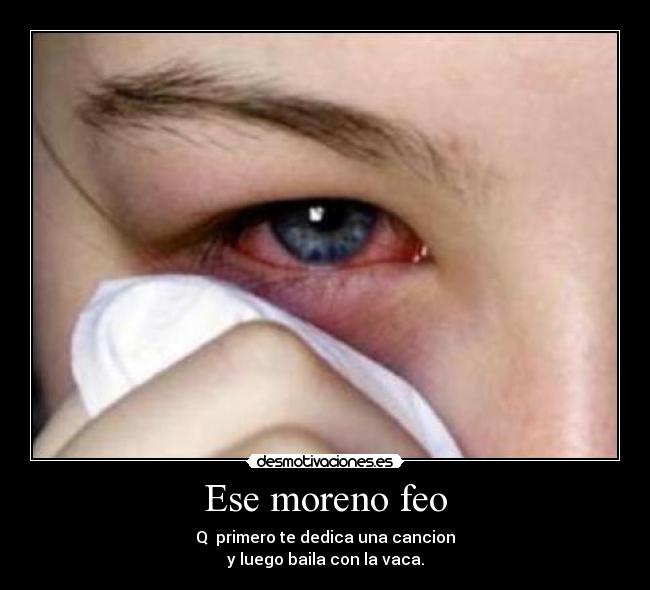 Ese moreno feo - Q  primero te dedica una cancion
y luego baila con la vaca.