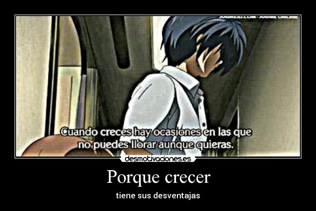 Porque crecer -