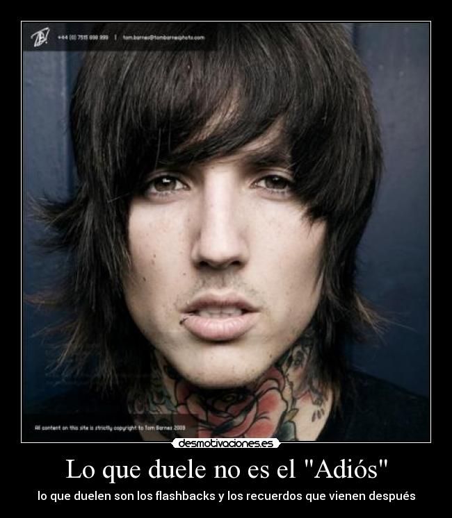 Lo que duele no es el Adiós - lo que duelen son los flashbacks y los recuerdos que vienen después