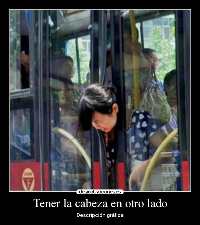 Tener la cabeza en otro lado - Descripción gráfica