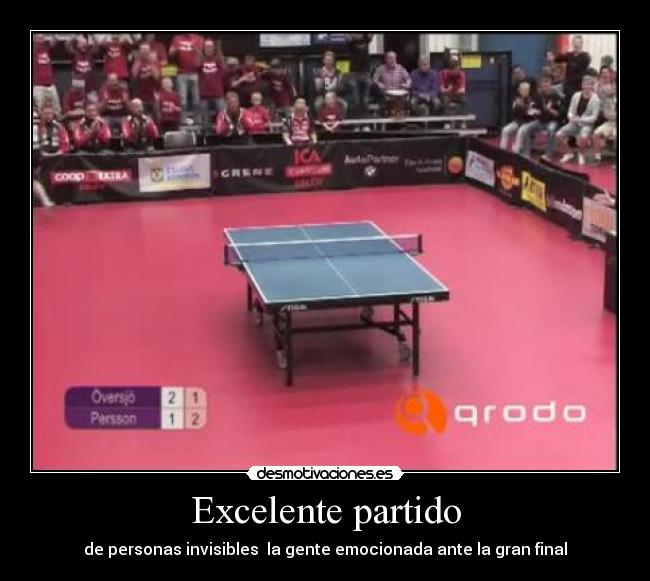 Excelente partido - de personas invisibles la gente emocionada ante la gran final