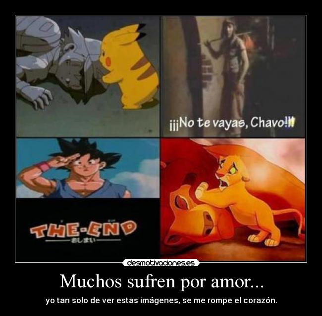 Muchos sufren por amor... - yo tan solo de ver estas imágenes, se me rompe el corazón.