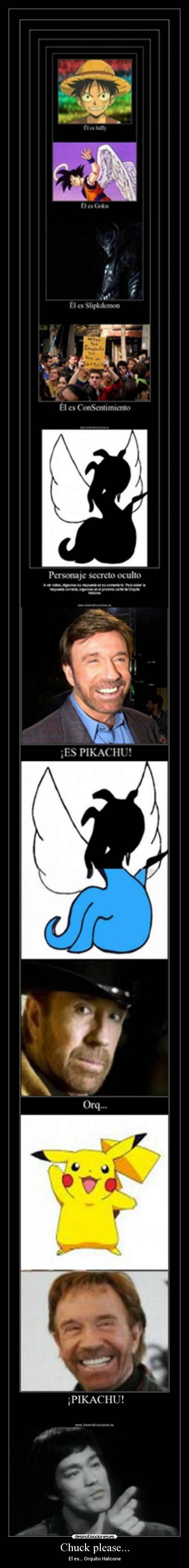 Chuck please... - El es... Orquito Halcone