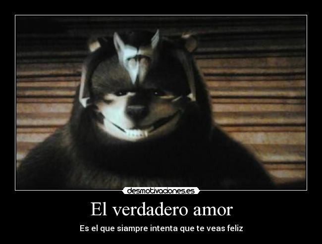 El verdadero amor - Es el que siampre intenta que te veas feliz