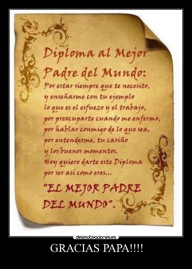 GRACIAS PAPA!!!! -