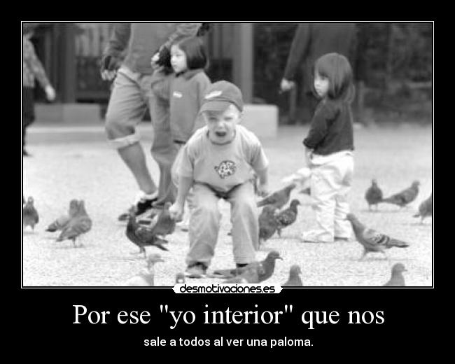 Por ese yo interior que nos - sale a todos al ver una paloma.