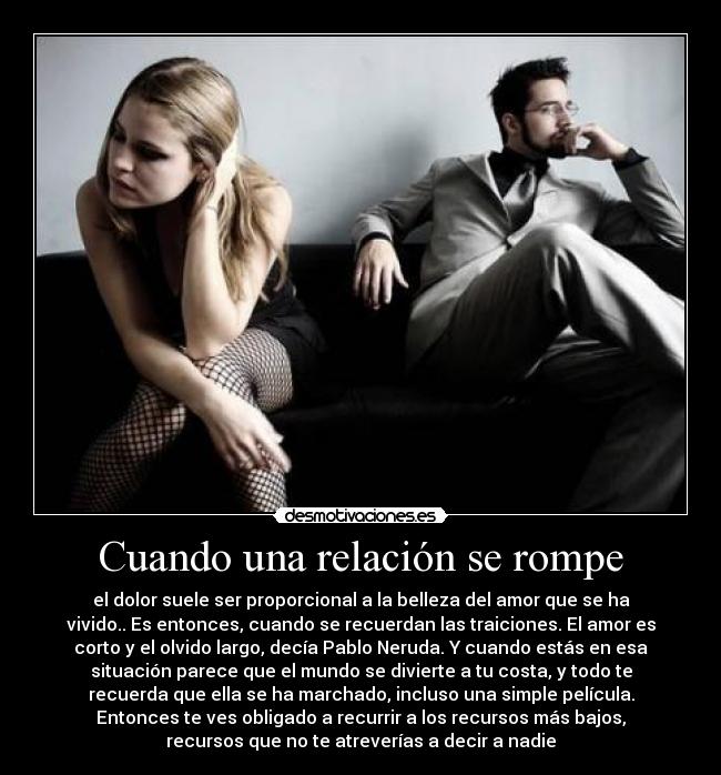 Cuando una relación se rompe -