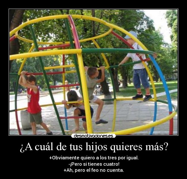 ¿A cuál de tus hijos quieres más? -
