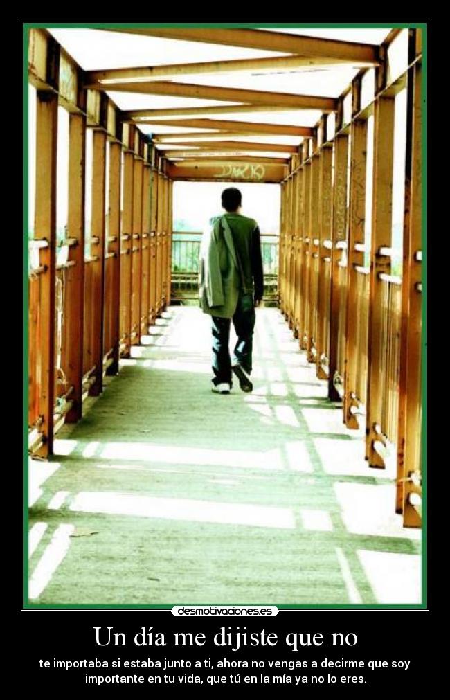 Un día me dijiste que no - 