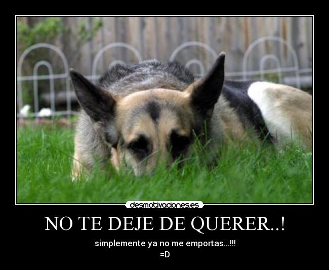 NO TE DEJE DE QUERER..! - simplemente ya no me emportas...!!!
=D