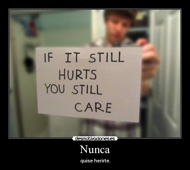 Nunca - quise herirte.