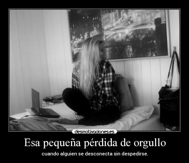 Esa pequeña pérdida de orgullo - cuando alguien se desconecta sin despedirse.