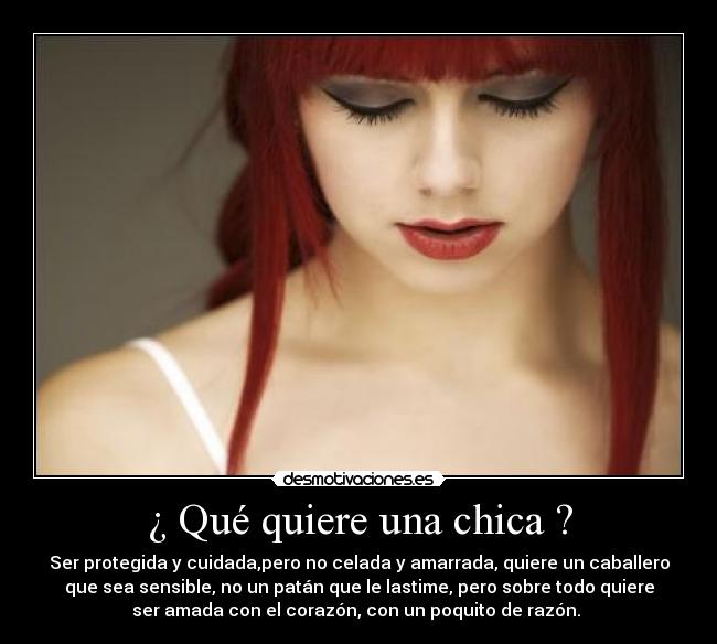 ¿ Qué quiere una chica ? -