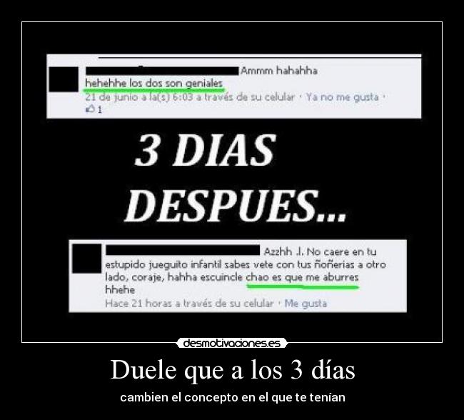 carteles duele que los dias desmotivaciones