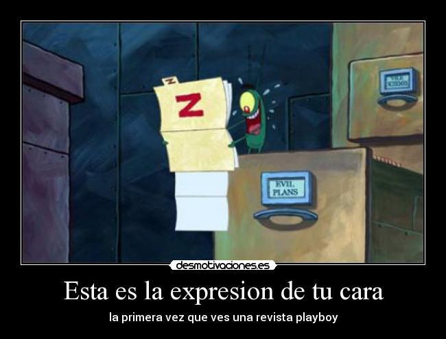Esta es la expresion de tu cara - la primera vez que ves una revista playboy