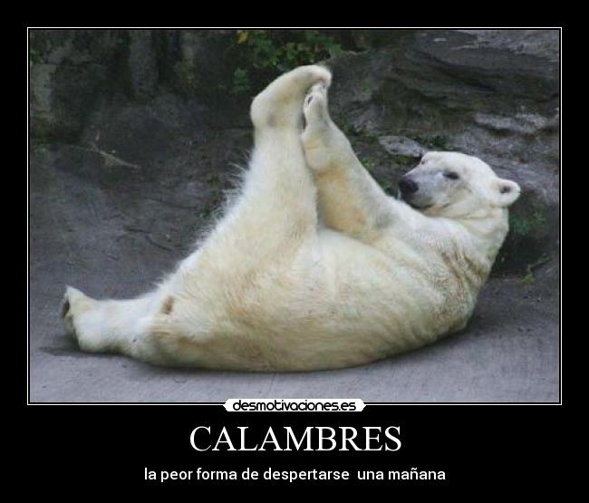 CALAMBRES - la peor forma de despertarse una mañana
