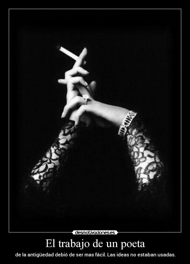 El trabajo de un poeta -