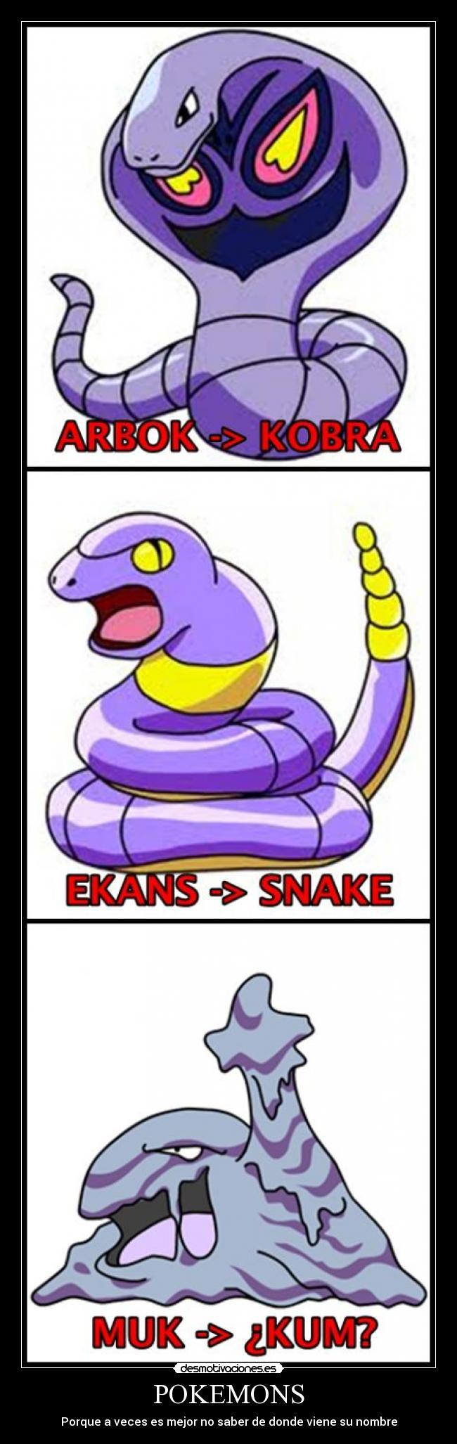 POKEMONS - Porque a veces es mejor no saber de donde viene su nombre