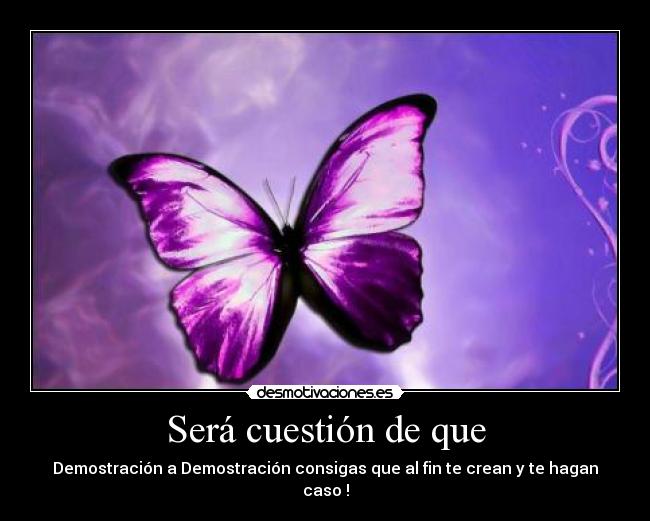 Será cuestión de que - 