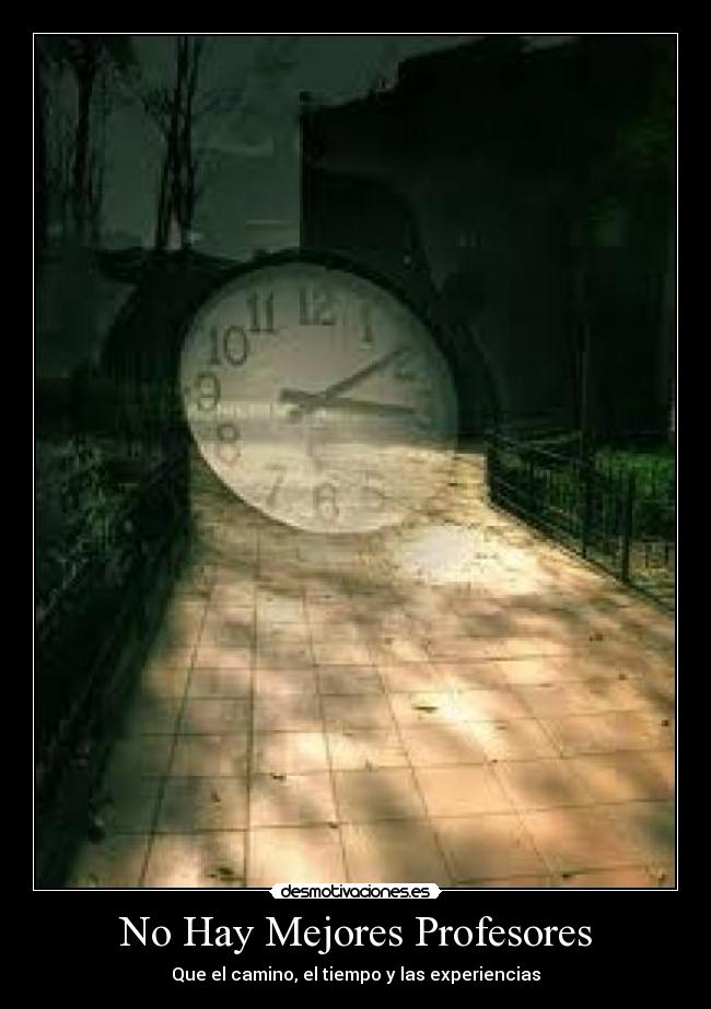 No Hay Mejores Profesores - Que el camino, el tiempo y las experiencias