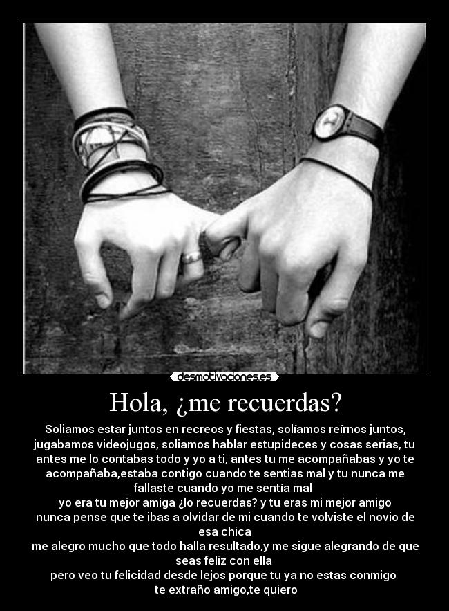 Hola, ¿me recuerdas? -