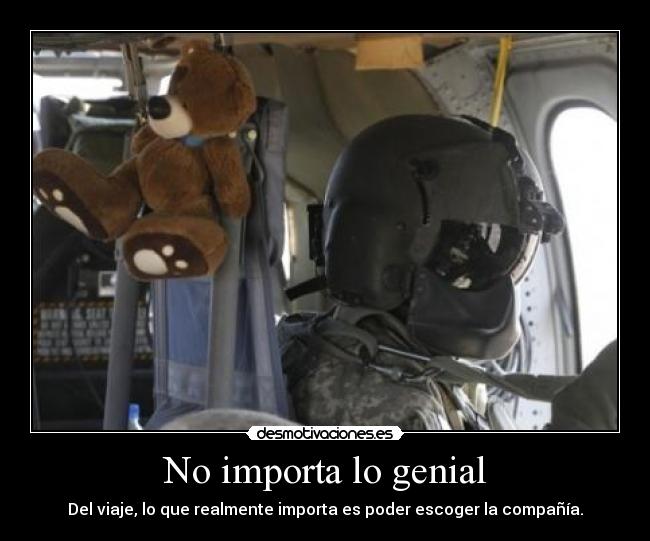No importa lo genial -