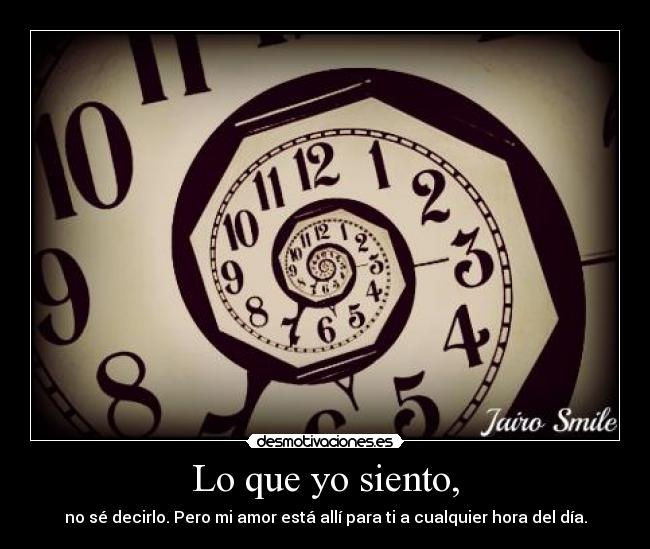 Lo que yo siento, -