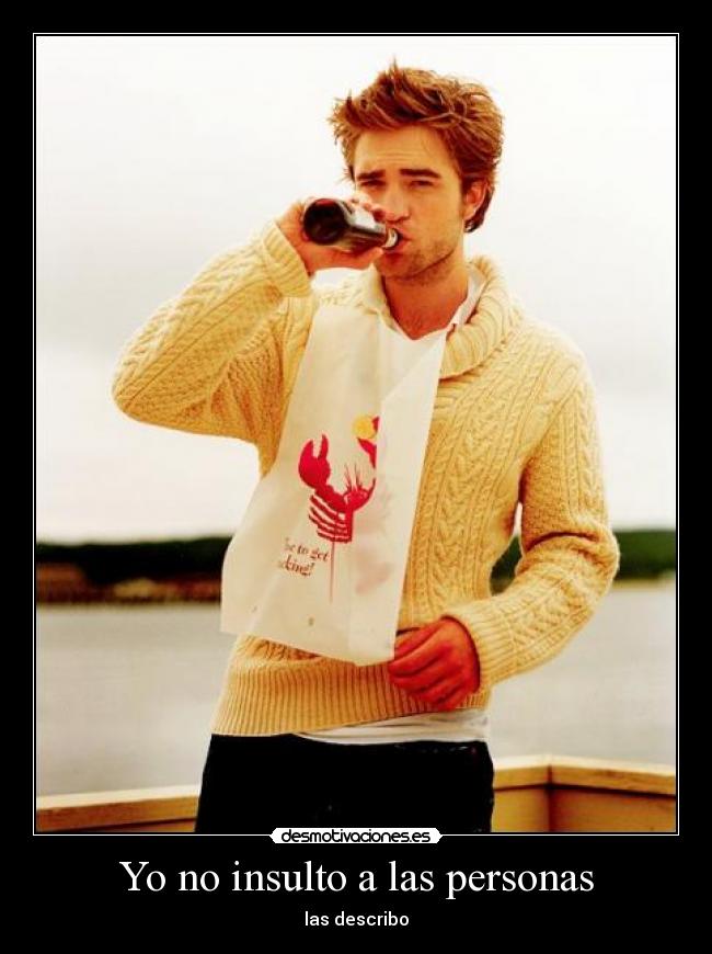 Yo no insulto a las personas - las describo