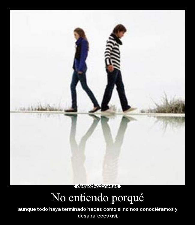 No entiendo porqué -