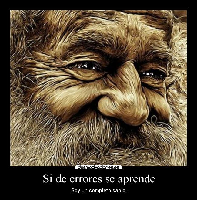 Si de errores se aprende -