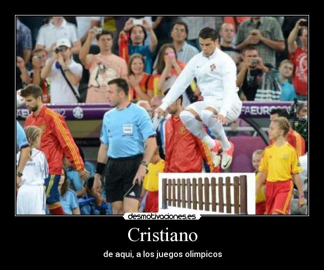 carteles juegos olimpicos cristiano desmotivaciones