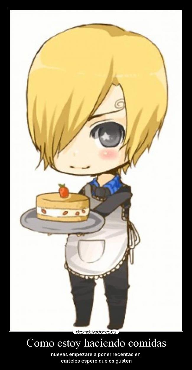 carteles mugiwarax one piece sanji cocinando tendre recetas para los golosos nuria las mandare mismo desmotivaciones