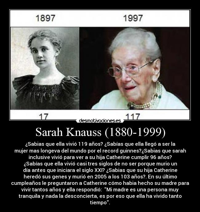 Sarah Knauss (1880-1999) -