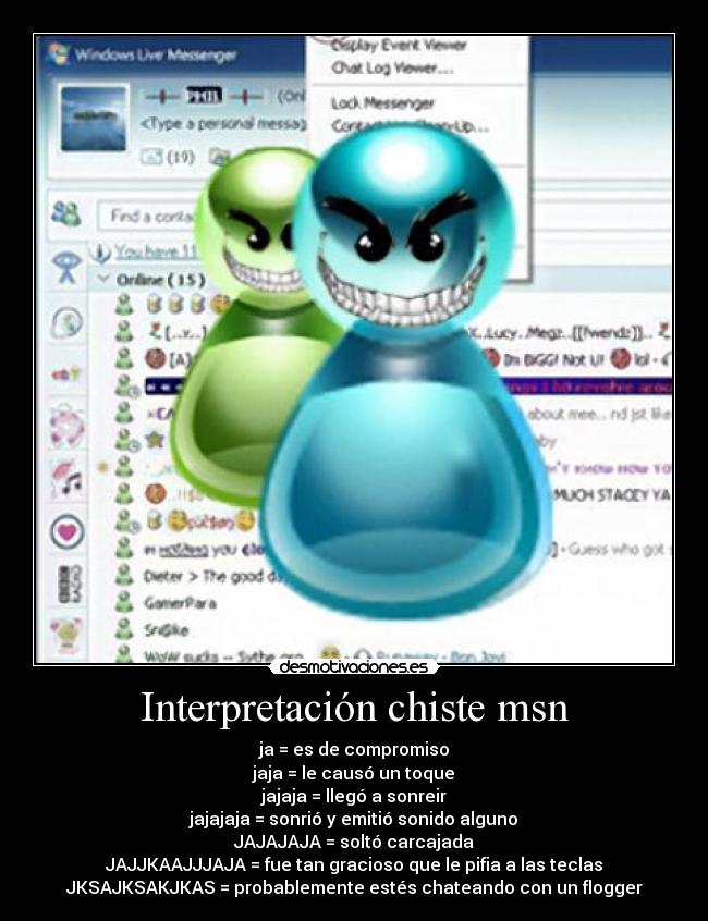 Interpretación chiste msn -