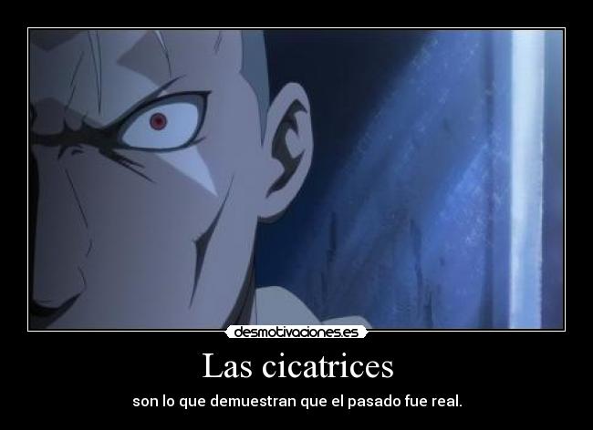 Las cicatrices - son lo que demuestran que el pasado fue real.