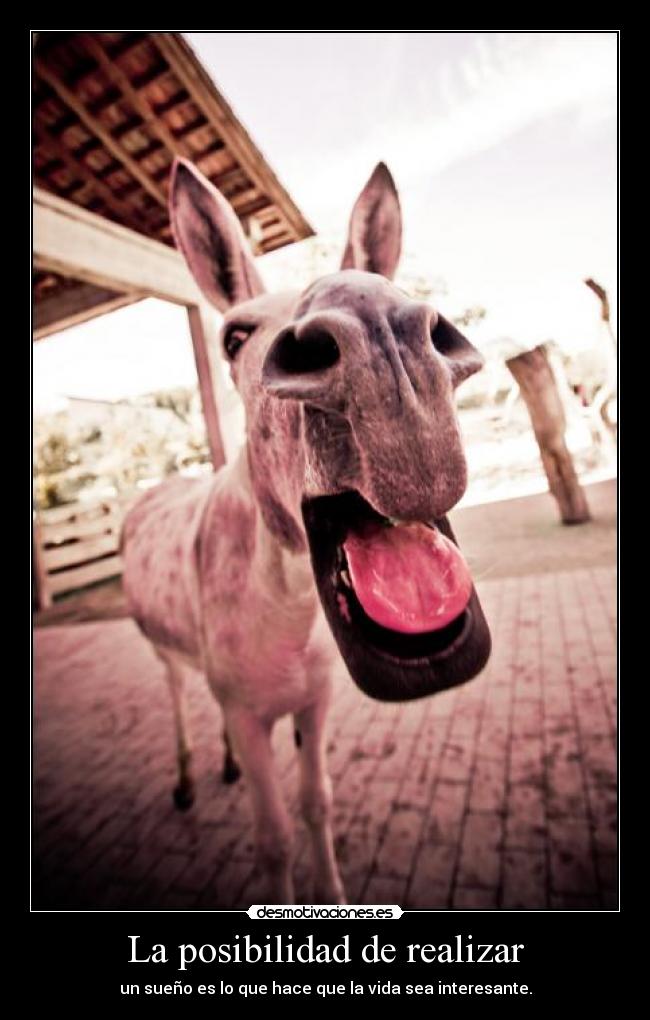 La posibilidad de realizar - un sueño es lo que hace que la vida sea interesante.