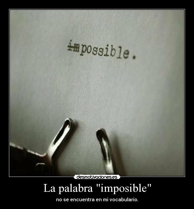 La palabra imposible -